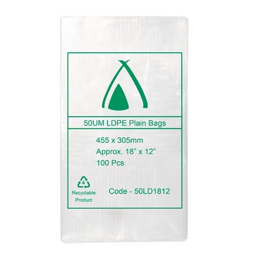 Prawn Large 455 X 305 MM 50UM LDPE BAGS (18X12)